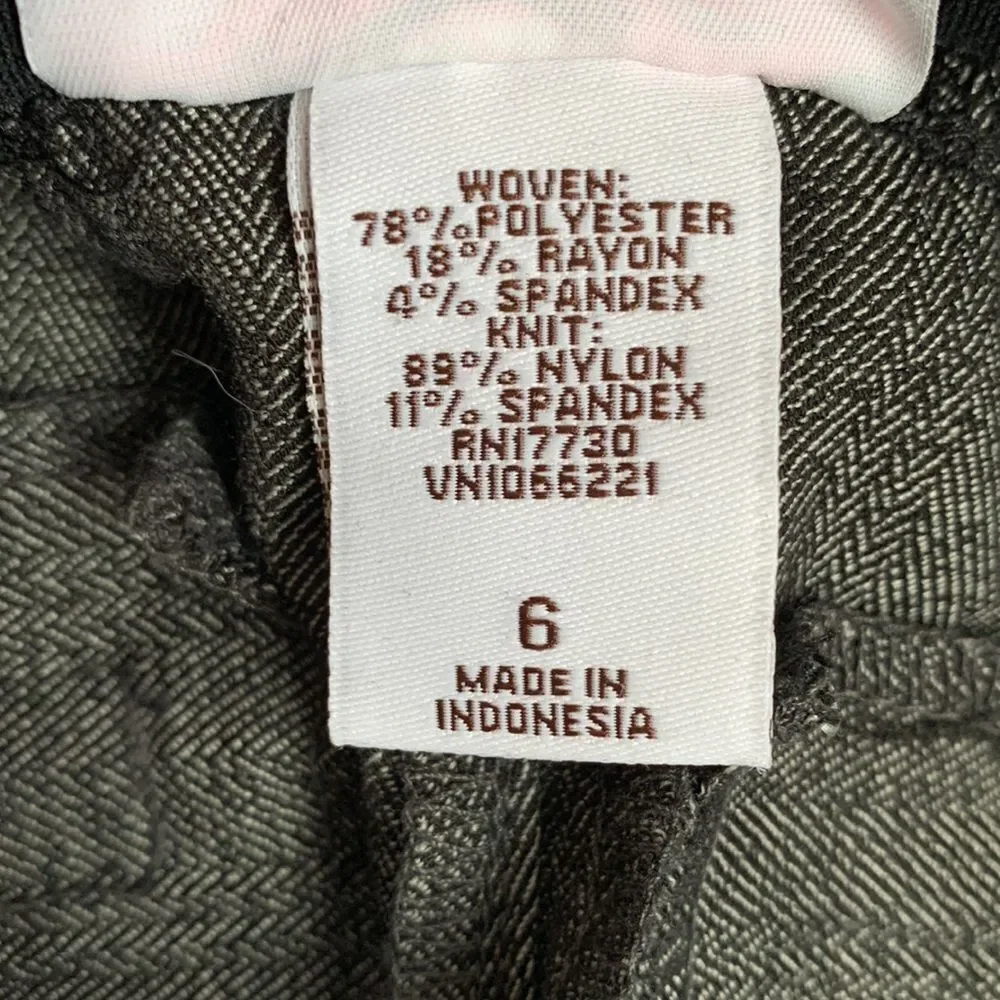 Liz Lange Maternity Full Panel Dress Pants Gray/ Black 6 - Picture 11 of 13